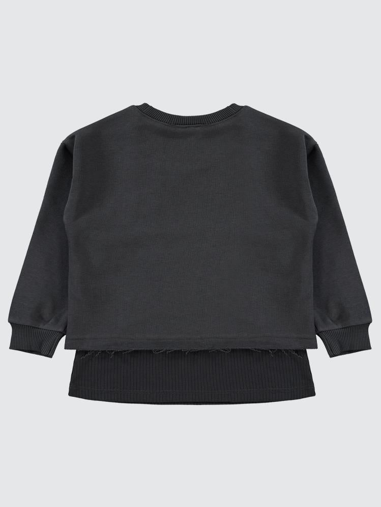 Civil Girls Active Baskılı 2-5 Yaş Sweatshirt - Gri