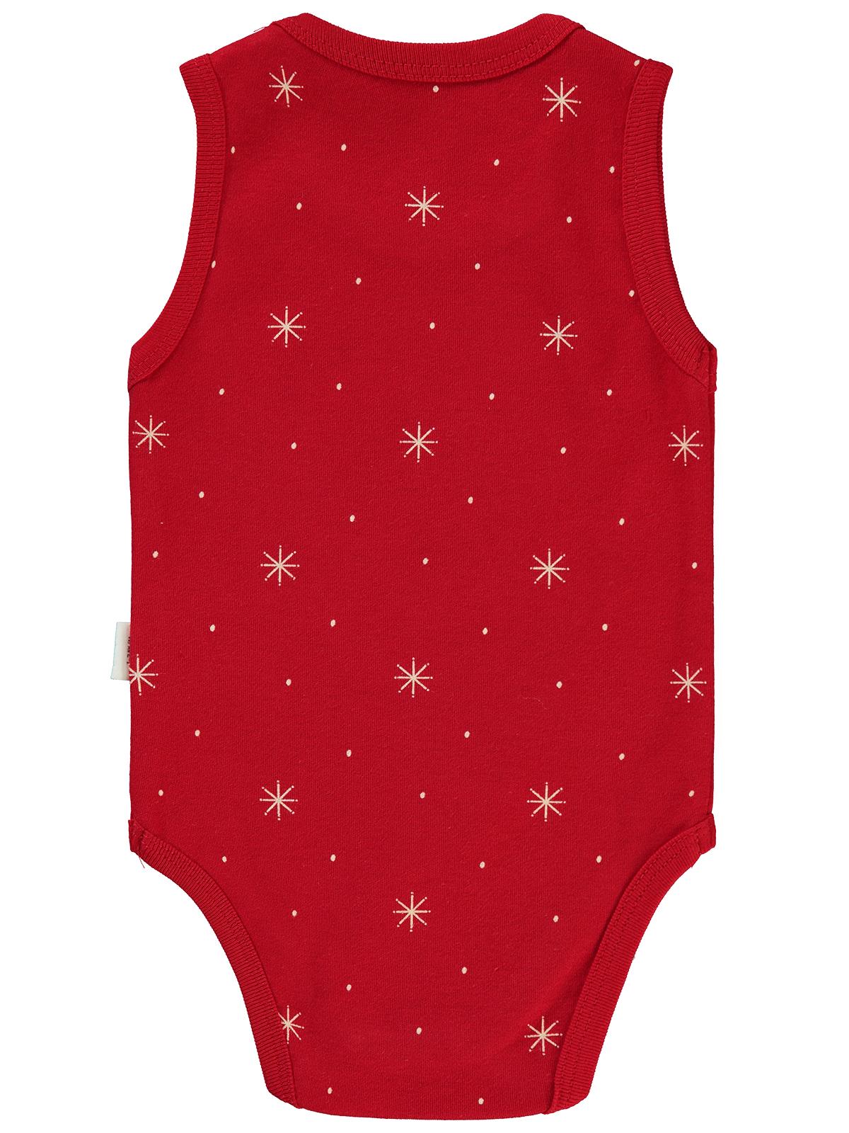 Civil Baby Geyik Baskıl 1-18 Ay Çıtçıtlı Badi - Kırmızı
