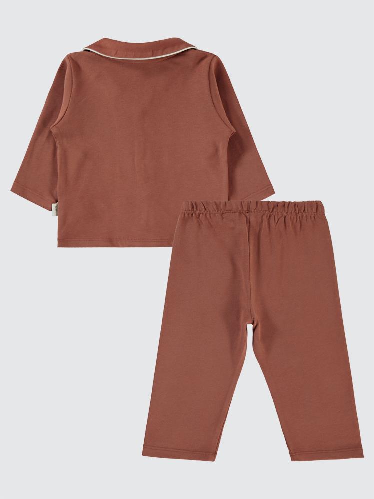 Civil Baby Düz Basic 6-18 Ay Pijama Takımı - Kahverengi