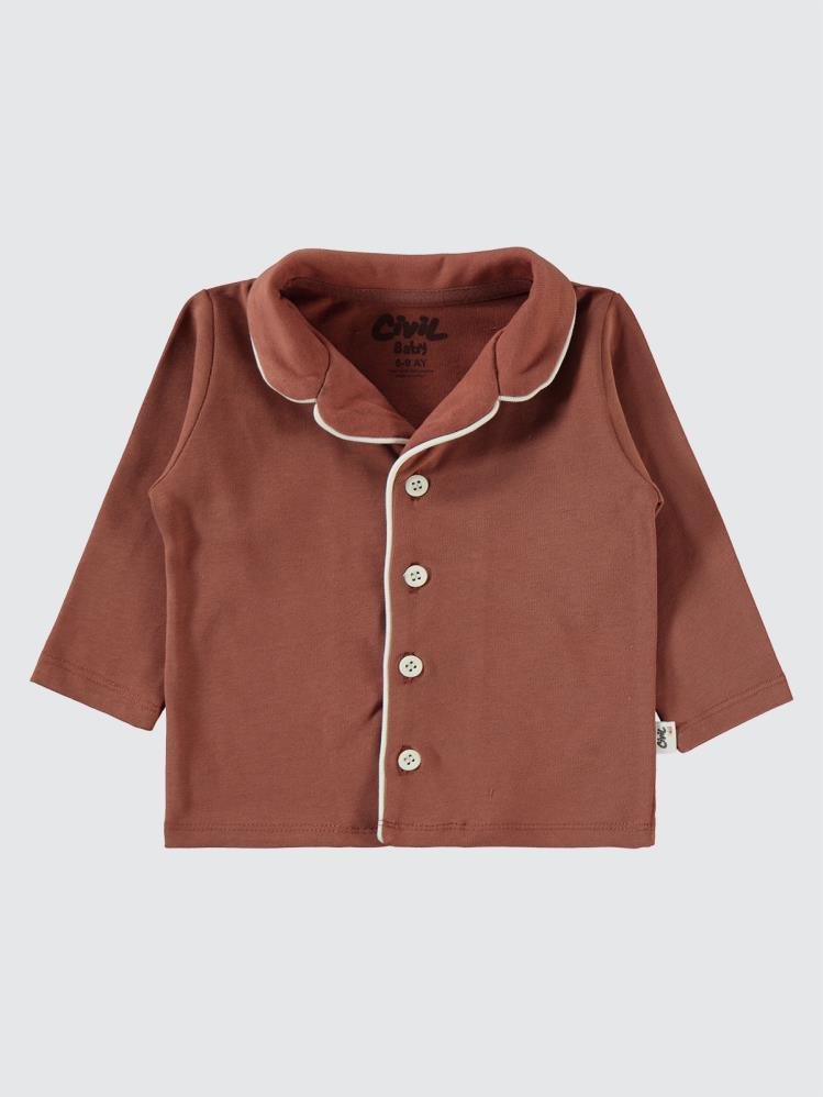 Civil Baby Düz Basic 6-18 Ay Pijama Takımı - Kahverengi