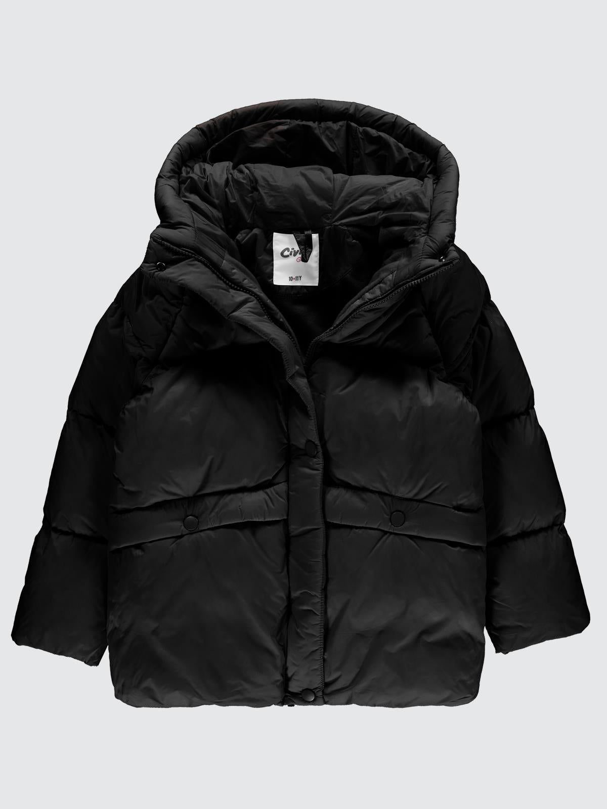 Civil Girls Over Size 10-13 Yaş Mont - Siyah