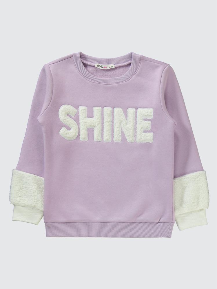 Civil Girls Shine Nakışlı Garnili 6-9 Yaş Eşofman Takımı - Lila