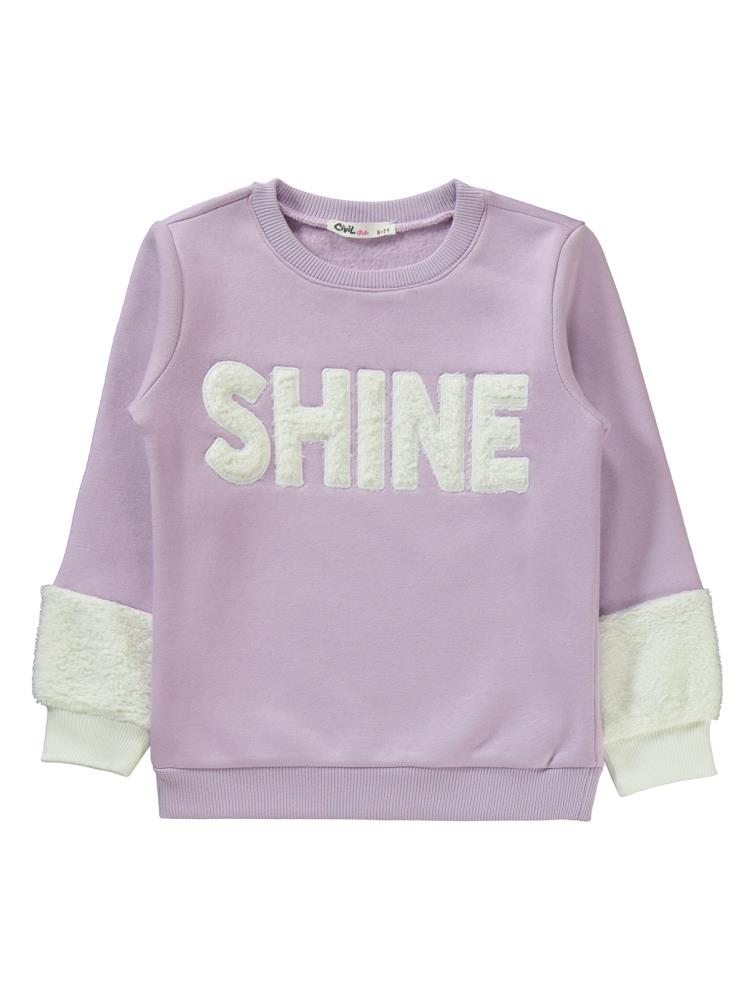 Civil Girls Shine Nakışlı Garnili 6-9 Yaş Eşofman Takımı - Lila