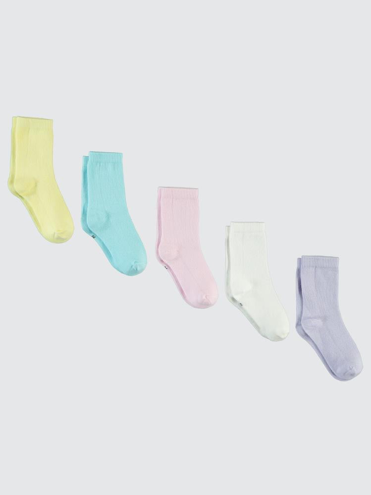 Civil Girls Basic Düz 5'li 2-12 Yaş Kız Soket Çorap