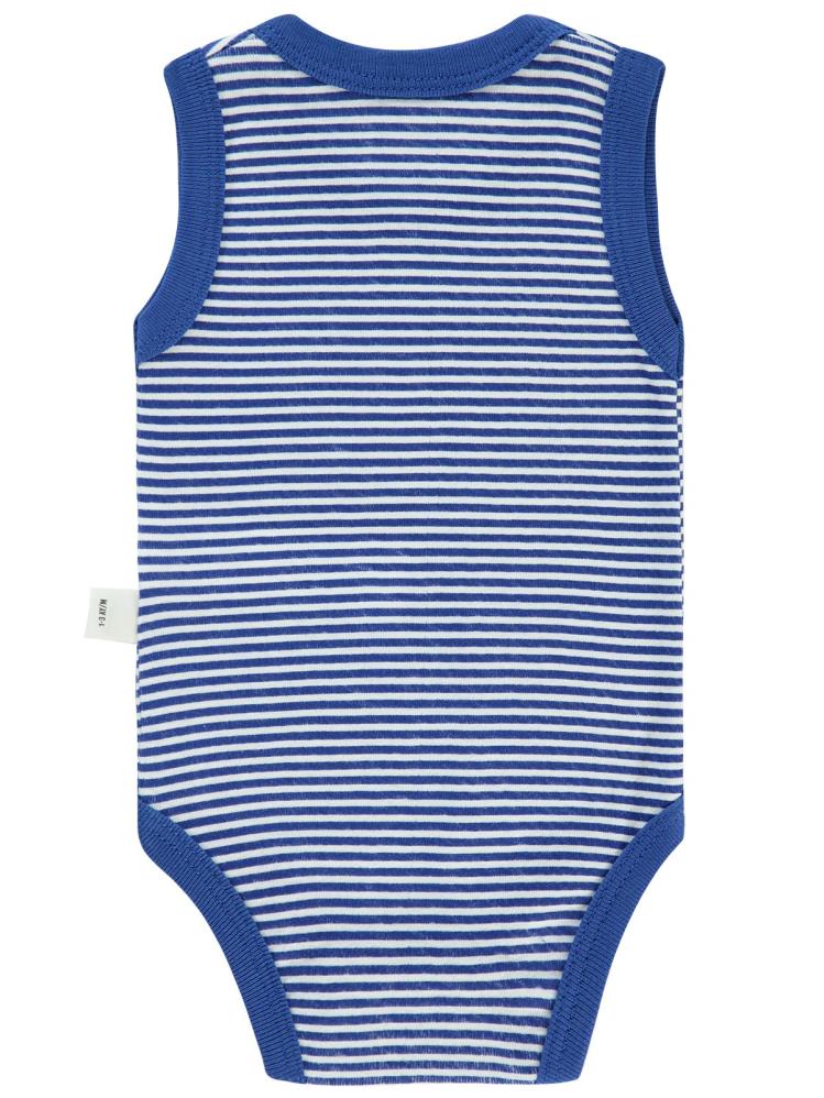 Civil Baby Çizgili Empirme 1-36 Ay Çıtçıtlı Badi - Lacivert