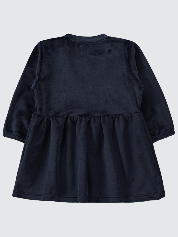 Civil Baby Kol Ucu Lastikli 6-18 Ay Elbise - Lacivert