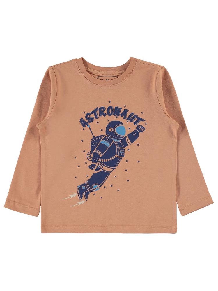 Civil Boys Astronaut Baskılı 2-5 Yaş Sweatshirt - Turuncu