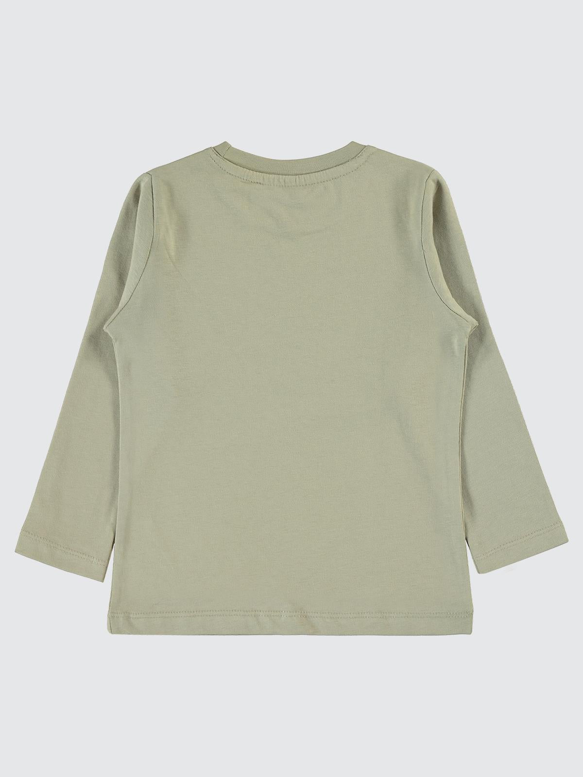 Civil Erkek Çocuk Geometrik Dino Baskılı Sweatshirt | Süprem Uzun Kol | Okul Kreş ve Günlük Kullanım - Gri