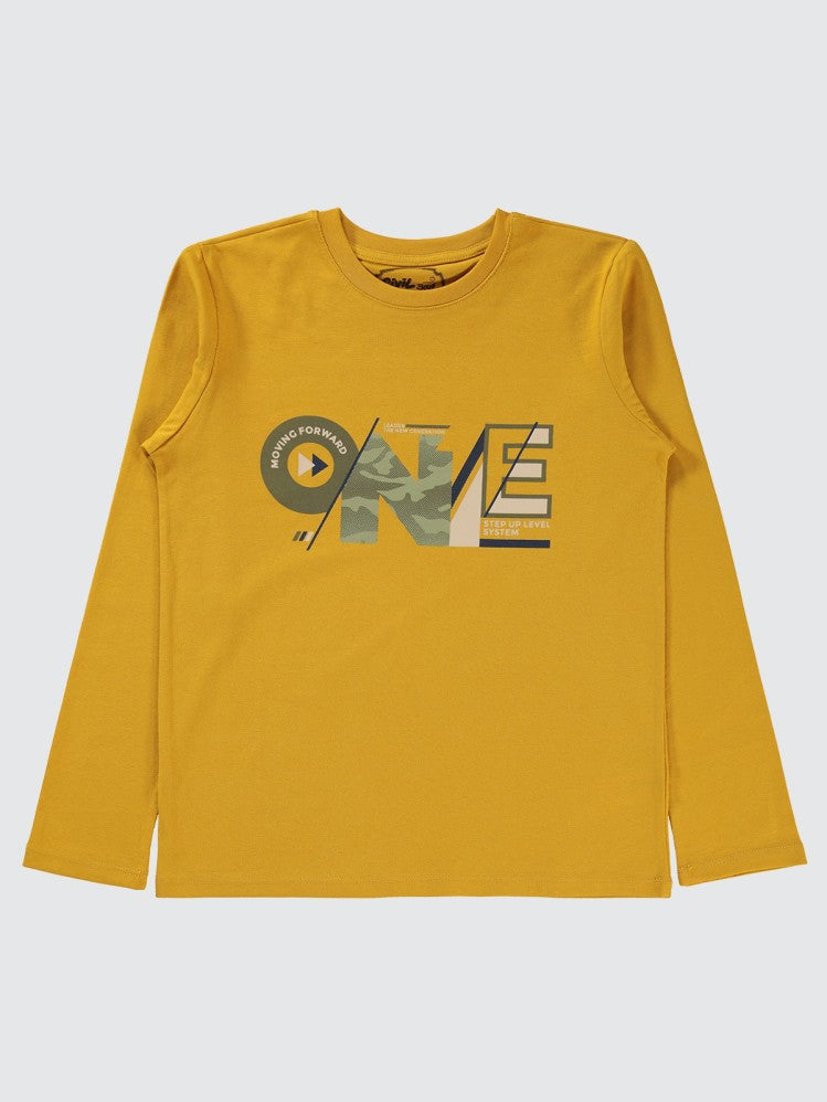 Civil Boys One Baskılı 10-13 Yaş Sweatshirt - Hardal