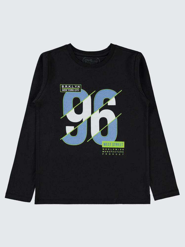 Civil Boys 96 Baskılı 10-13 Yaş Sweatshirt - Siyah