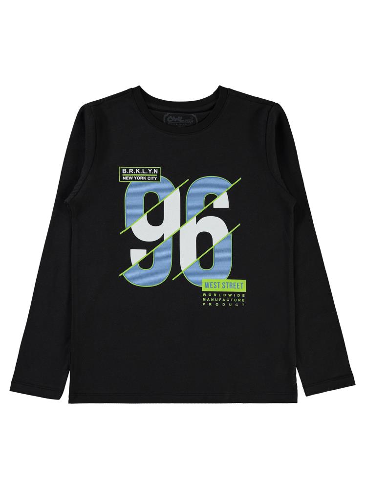 Civil Boys 96 Baskılı 10-13 Yaş Sweatshirt - Siyah