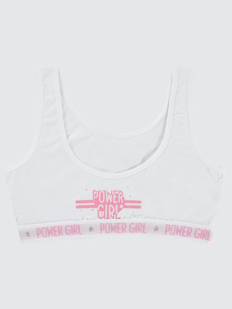 Civil Girls Power 8-14 Yaş Büstiyer - Beyaz