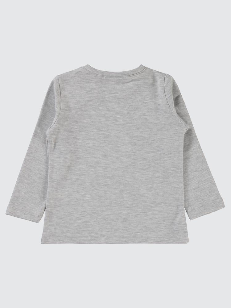 Civil Girls Kulaklıklı Kedi Baskılı 2-5 Yaş Sweatshirt - Gri