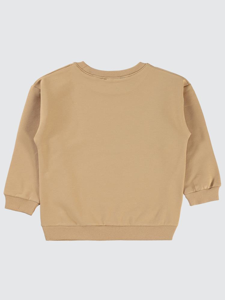 Civil Girls Panda Baskılı 2-5 Yaş Sweatshirt - Bej