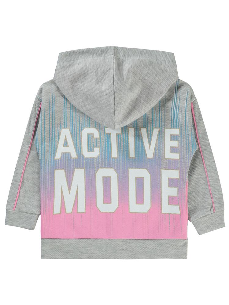 Civil Girls Active Mode Baskılı 2-5 Yaş Hırka - Gri