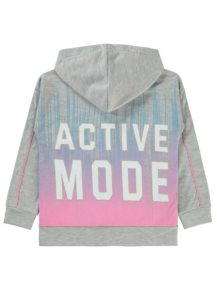 Civil Girls Active Mode Baskılı 10-13 Yaş Hırka - Gri