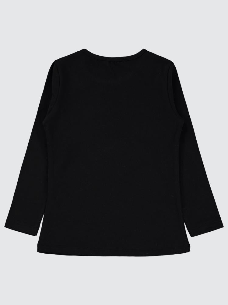 Civil Girls Beautiful Baskılı 2-5 Yaş Sweatshirt - Siyah
