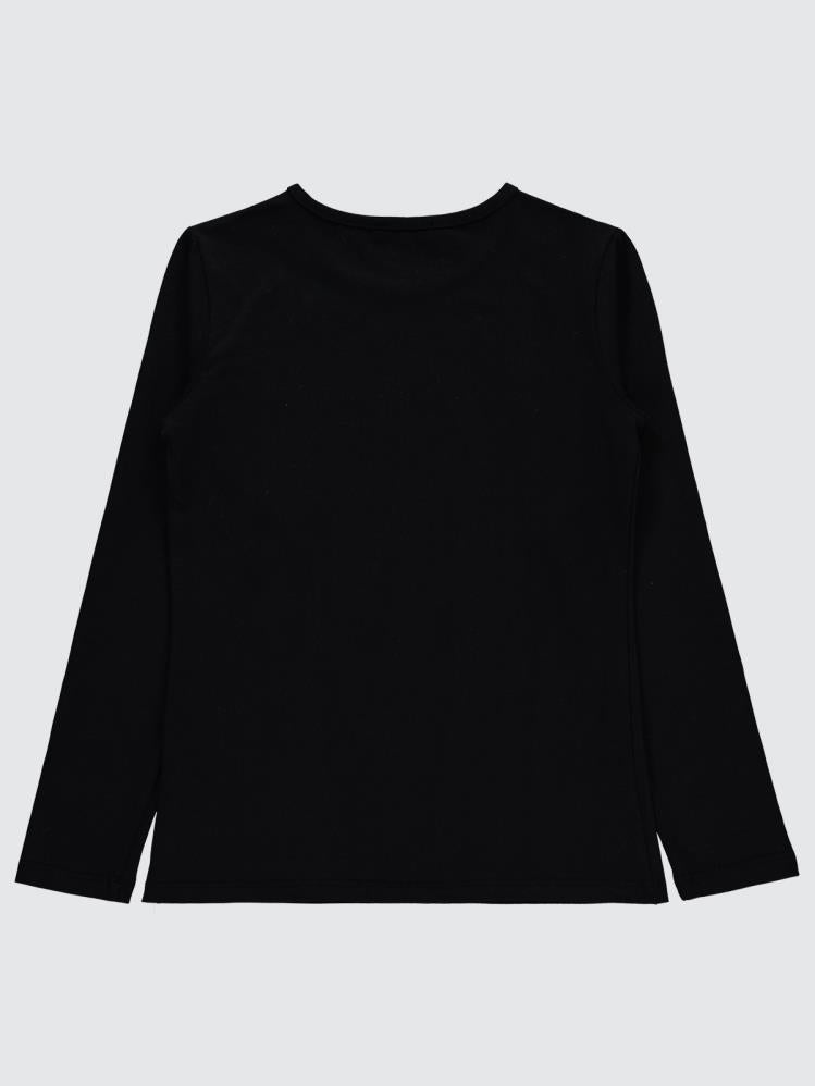 Civil Girls Sorry Baskılı 10-13 Yaş Sweatshirt - Siyah