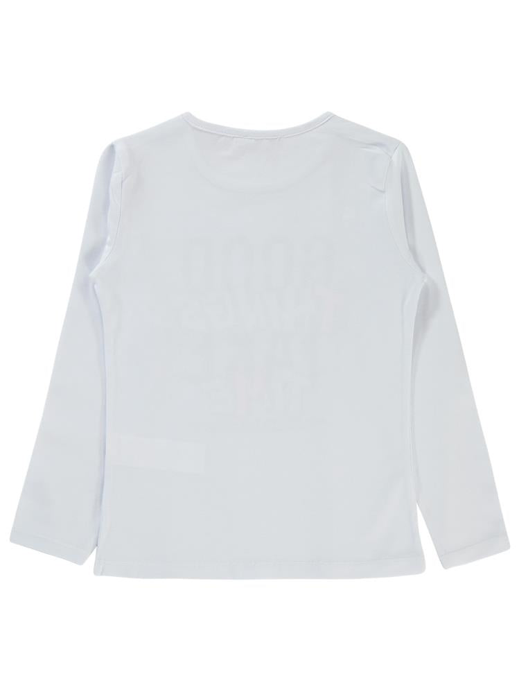 Civil Girls Good Things Baskılı 6-9 Yaş Sweatshirt - Beyaz