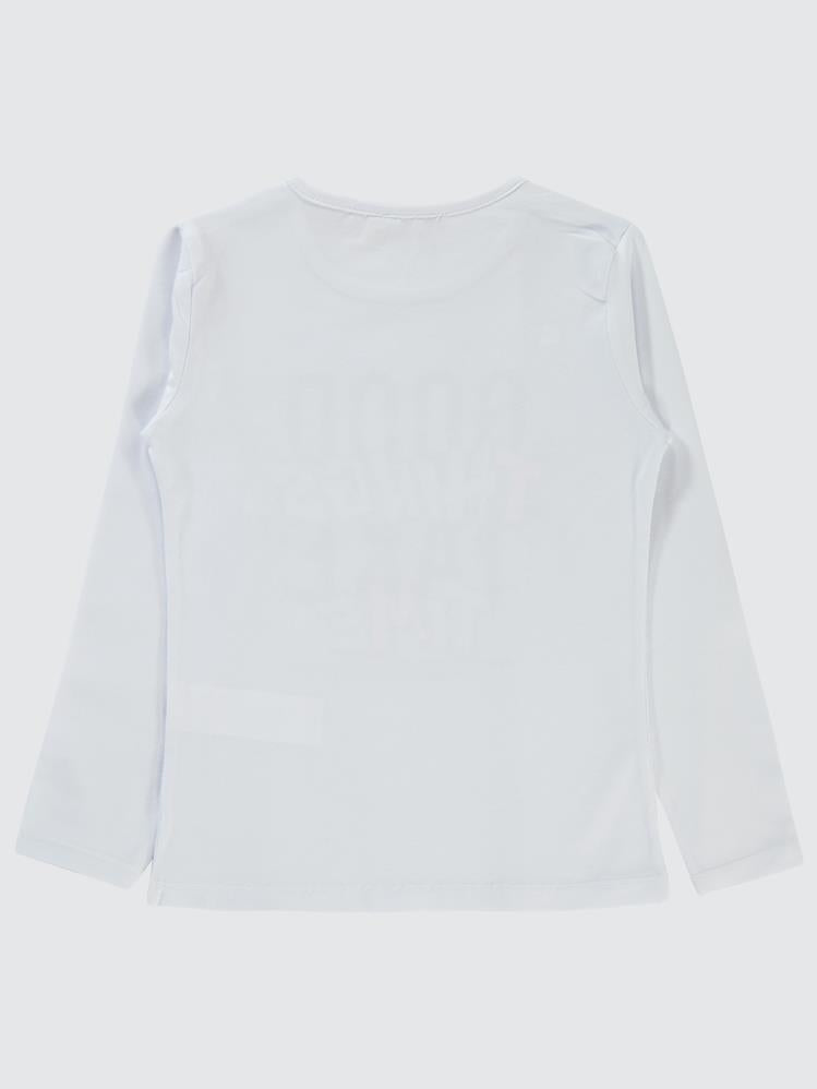 Civil Girls Good Things Baskılı 6-9 Yaş Sweatshirt - Beyaz