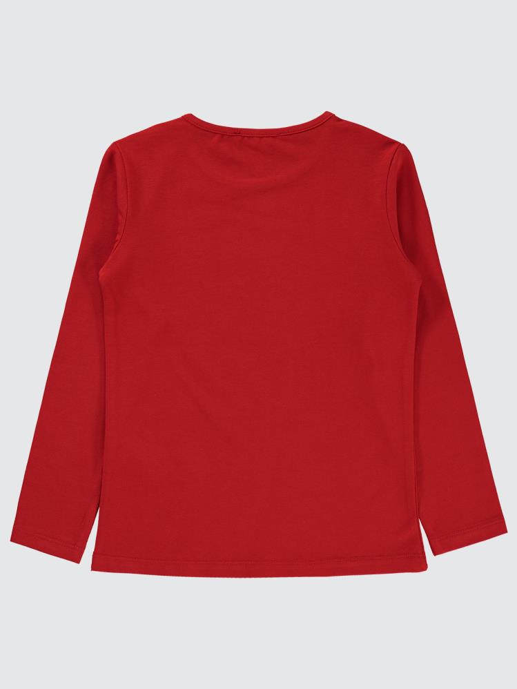Civil Girls Good Things Baskılı 6-9 Yaş Sweatshirt - Kırmızı