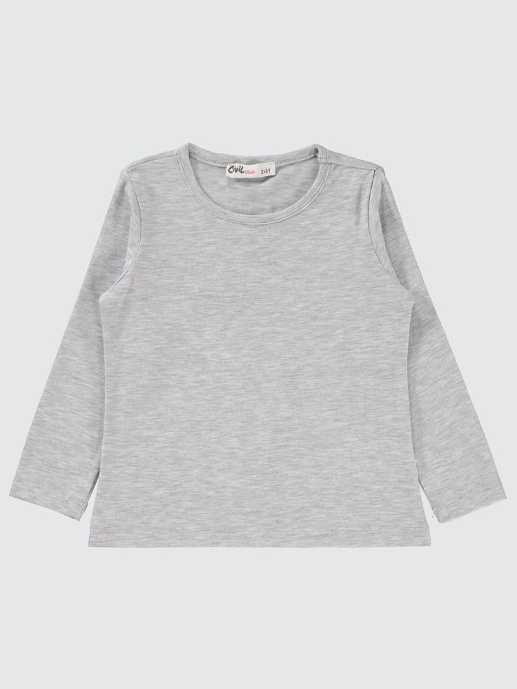Civil Girls Basic 2-5 Yaş Sweatshirt - Gri