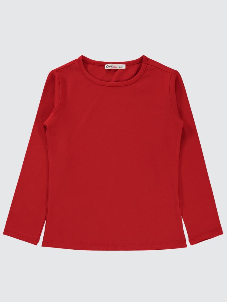 Civil Girls Basic 6-9 Yaş Sweatshirt - Kırmızı