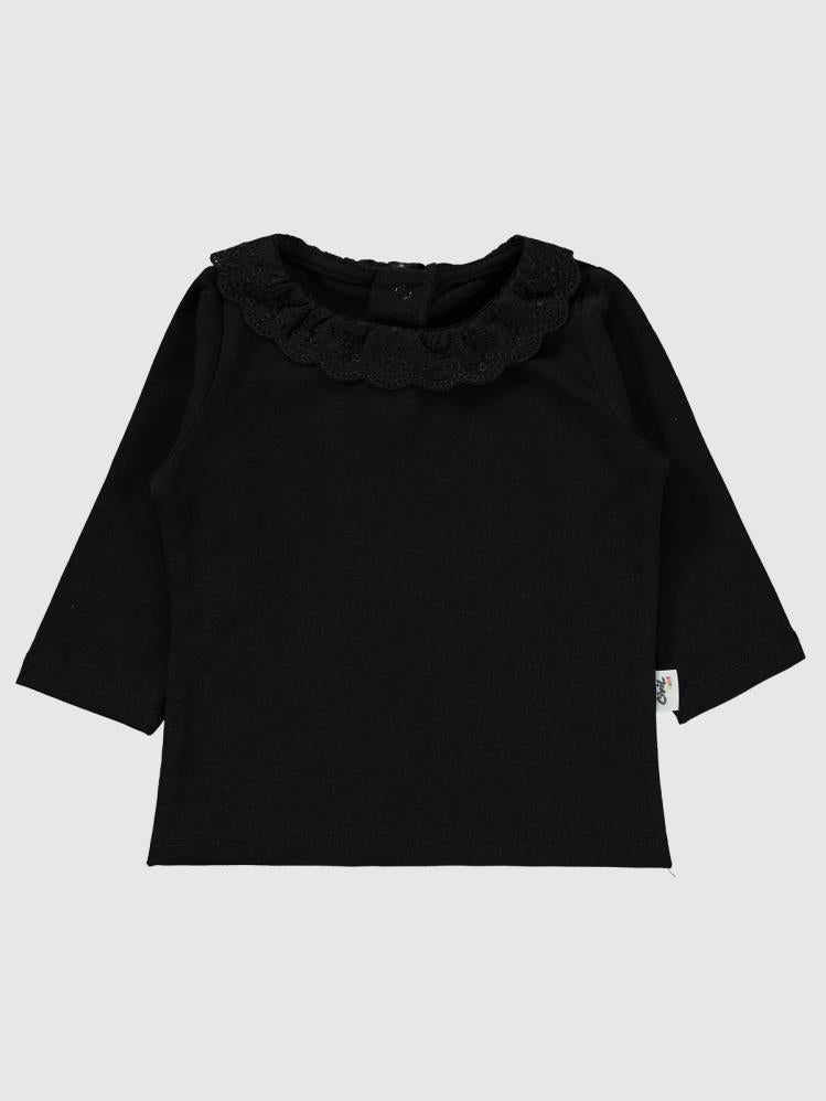 Civil Baby Dantel Yaka 6-18 Ay Sweatshirt - Siyah