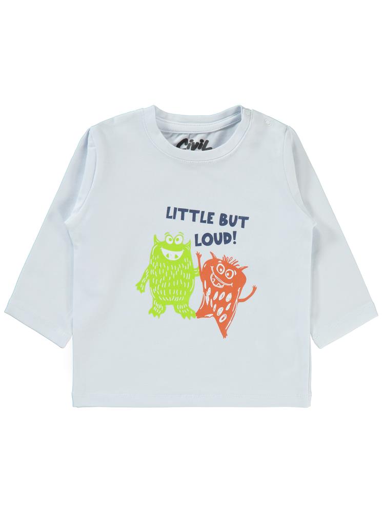 Civil Baby Little but Loud Baskılı 6-18 Ay Sweatshirt - Beyaz