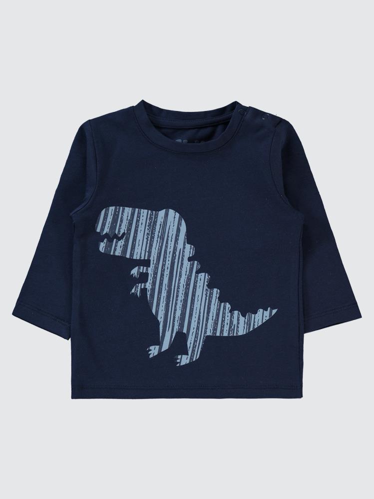 Civil Baby Dinozor Baskılı 6-18 Ay Sweatshirt - Lacivert