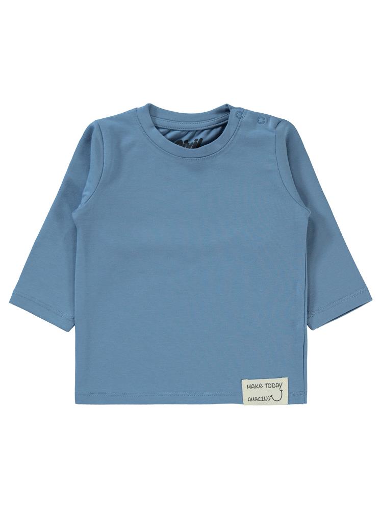Civil Baby Basic Süs Etiketli 6-18 Ay Sweatshirt - Mavi