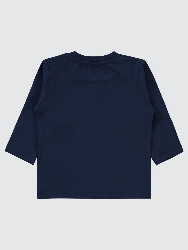 Civil Baby Basic Süs Etiketli 6-18 Ay Sweatshirt - Lacivert