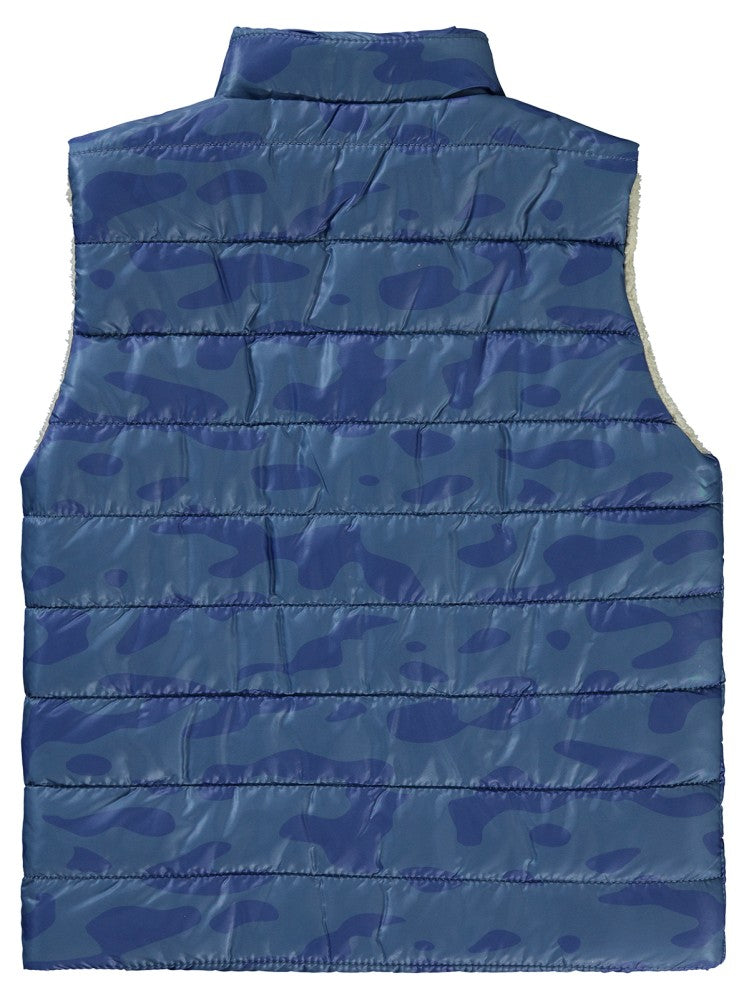 Civil Boys Kamuflaj Desen Velsoftlu 6-9 Yaş Yelek - Mavi