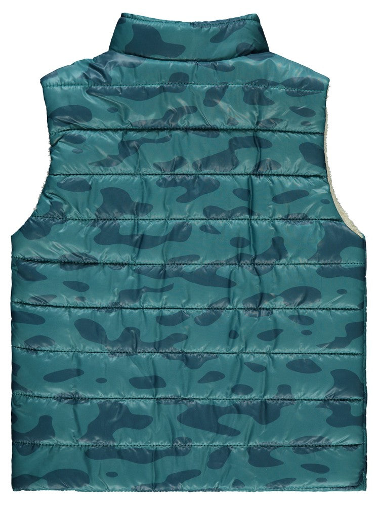 Civil Boys Kamuflaj Desen Velsoftlu 6-9 Yaş Yelek - Yeşil