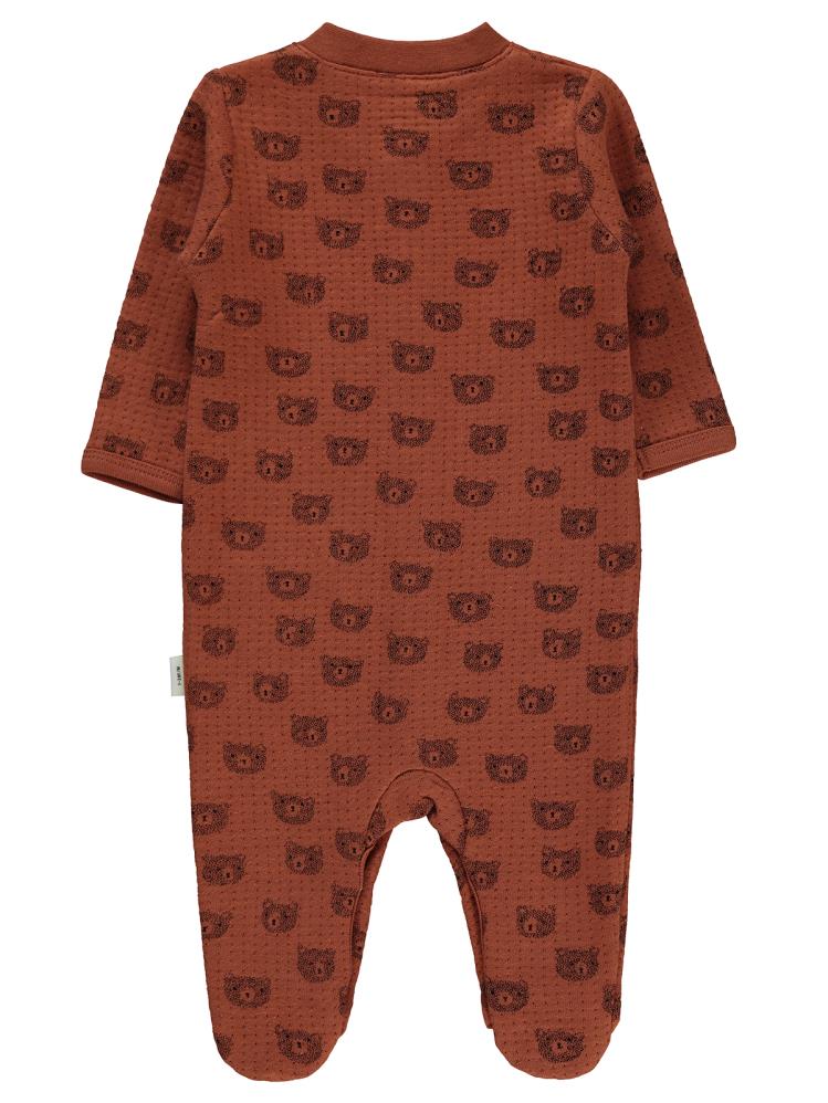 Civil Baby Ayıcık Empirmeli 1-6 Ay Tulum - Kahverengi