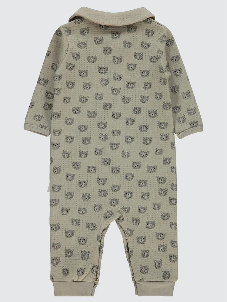 Civil Baby Ayıcık Empirmeli 6-18 Ay Tulum - Bej