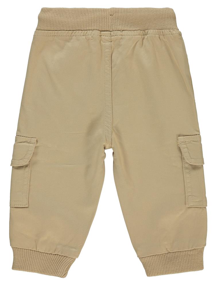 Civil Baby Bel Ribanalı Kargo Cepli 6-18 Ay Pantolon - Bej