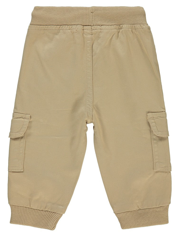 Civil Baby Bel Ribanalı Kargo Cepli 6-18 Ay Pantolon - Bej