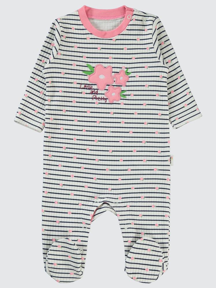 Civil Baby Lıttle And Pretty Empirme 1-6 Ay Tulum - Pembe