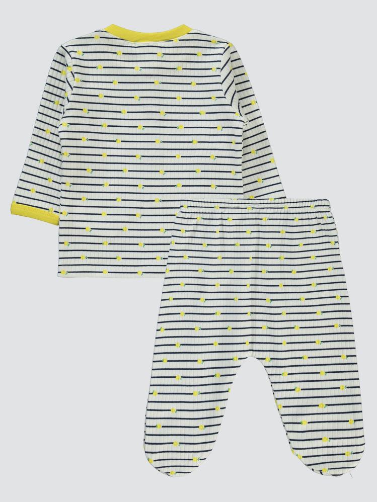 Civil Baby Lıttle And Pretty Empirme 1-6 Ay Pijama Takımı - Sarı