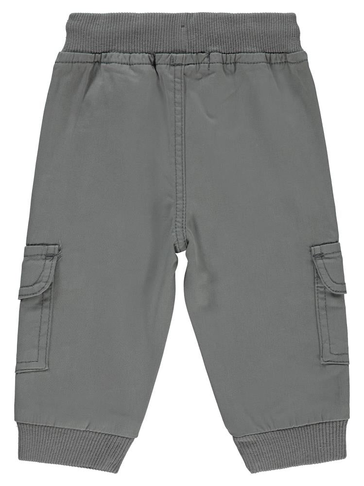 Civil Baby Bel Ribanalı Kargo Cepli 6-18 Ay Pantolon - Gri