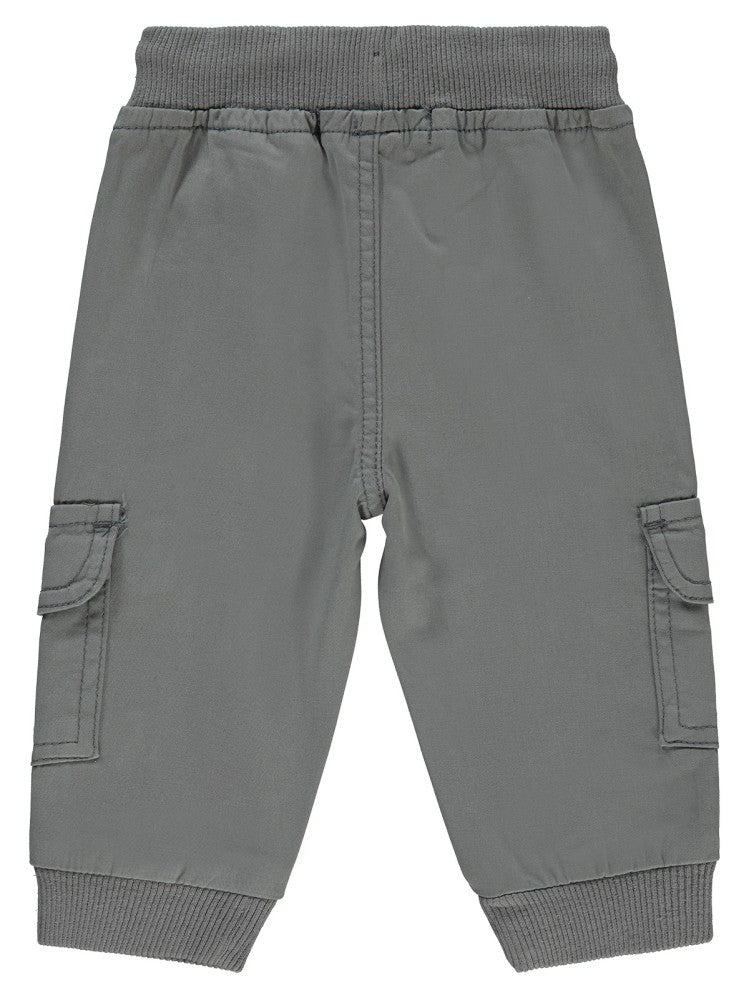 Civil Baby Bel Ribanalı Kargo Cepli 6-18 Ay Pantolon - Gri