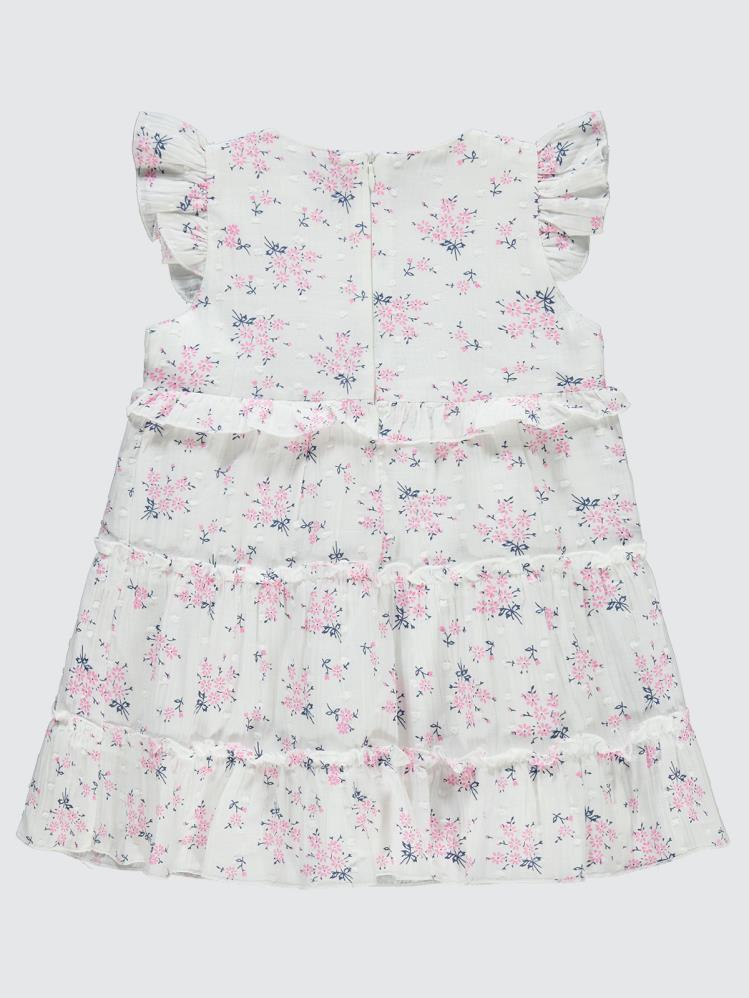 Civil Girls Çiçek Desenli 2-5 Yaş Elbise - Pembe