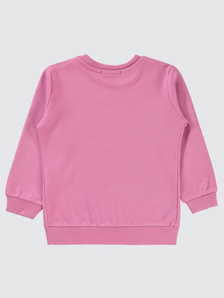 Civil Girls Papatya Baskılı 2-5 Yaş Sweatshirt - Pembe