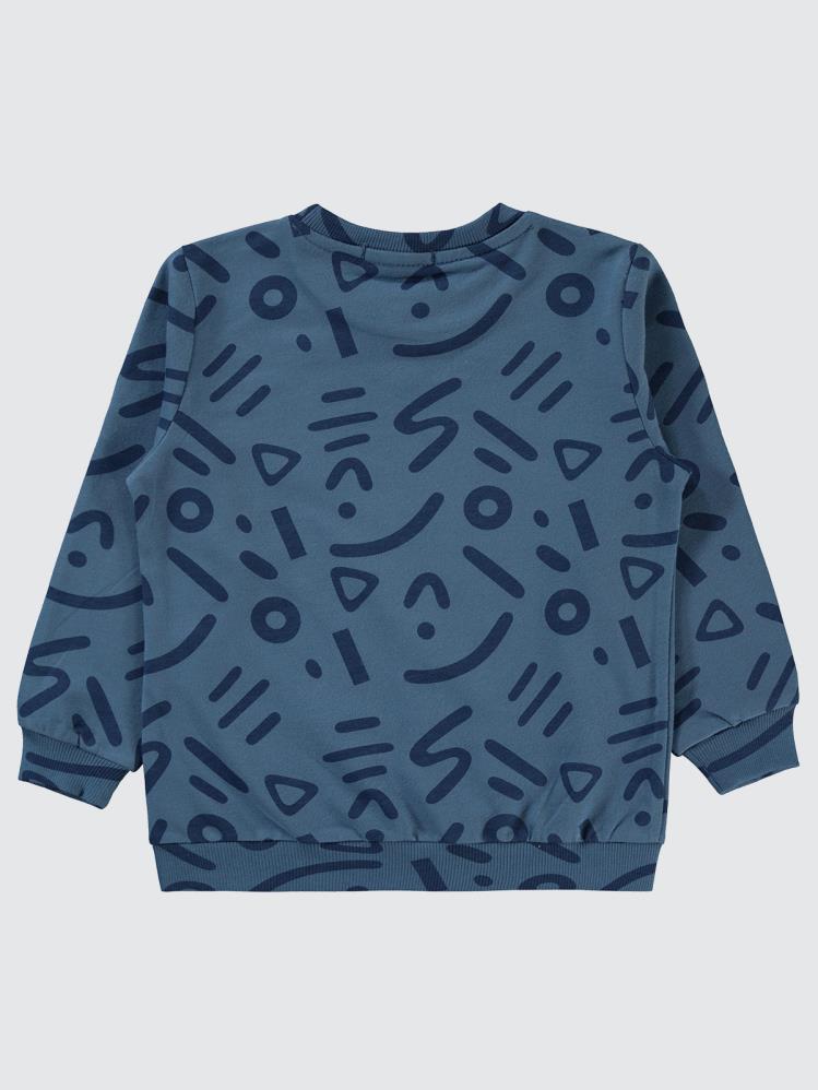 Civil Boys Empirme Karışık Desnli Basic 2-5 Yaş Sweatshirt - Mavi