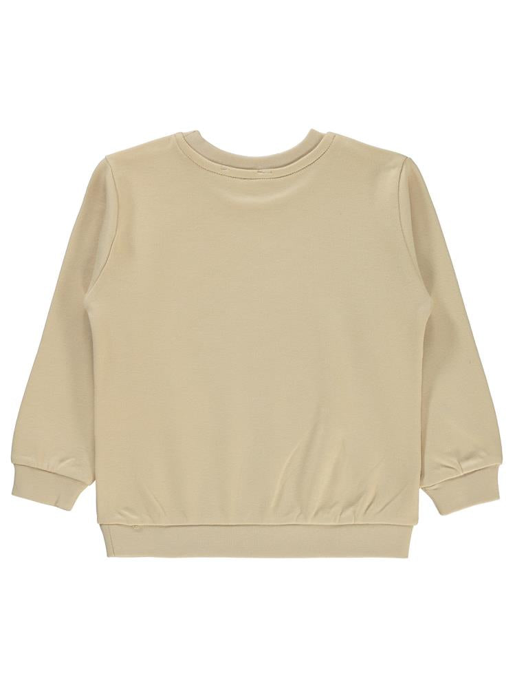Civil Girls Düz 2-5 Yaş Sweatshirt - Bej