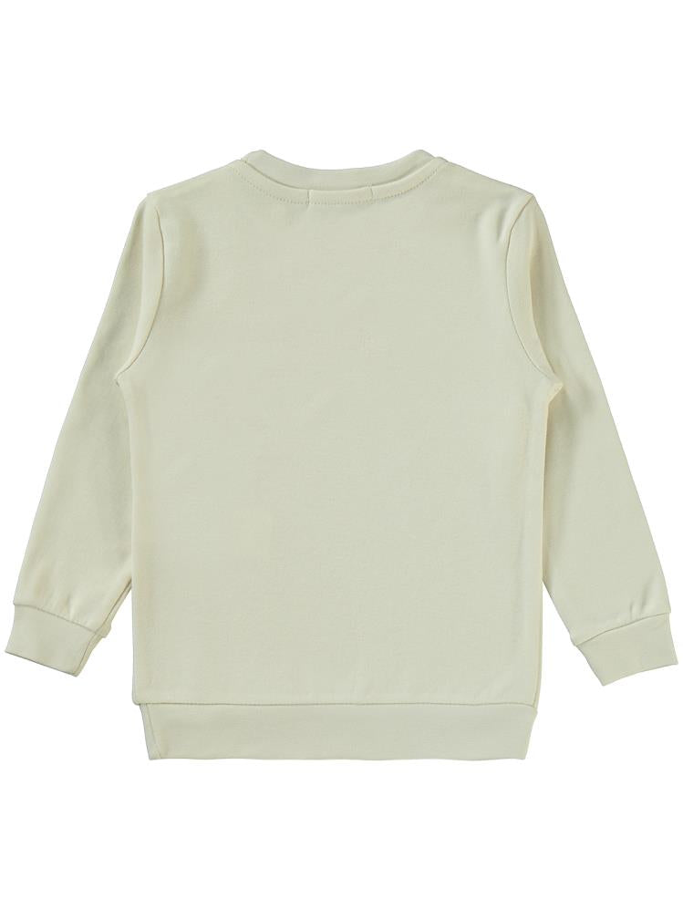 Civil Girls Düz 2-5 Yaş Sweatshirt - Ekru