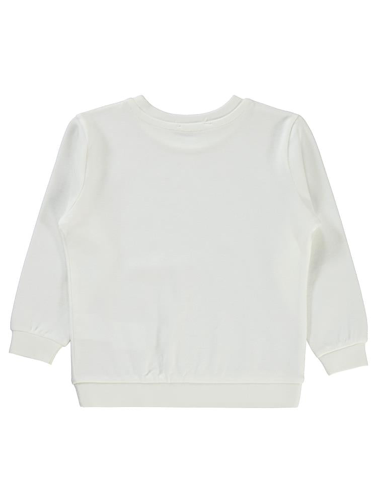 Civil Girls Düz 2-5 Yaş Sweatshirt - Ekru