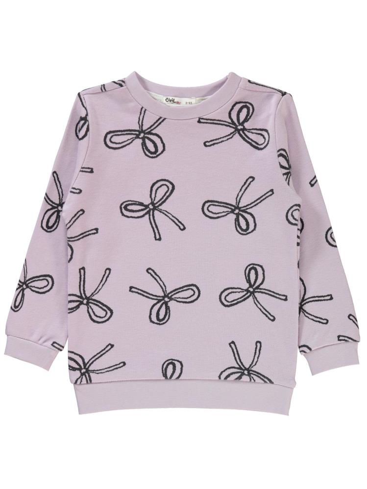 Civil Girls Fiyonk Empirme 2-5 Yaş Sweatshirt - Lila