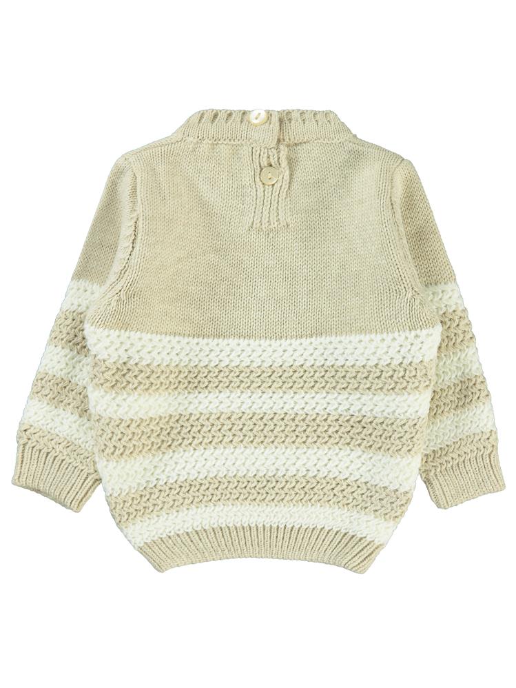 Civil Baby Erkek Bebek Triko Kazak 6-18 Ay - Bej